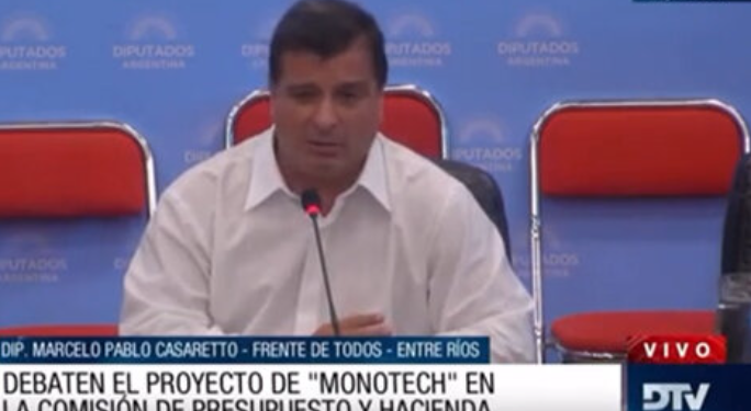 Dictamen favorable para el proyecto de monotech