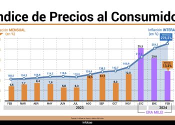 La inflación en febrero fue del 13,2% y acumuló 276,2% en los últimos 12 meses