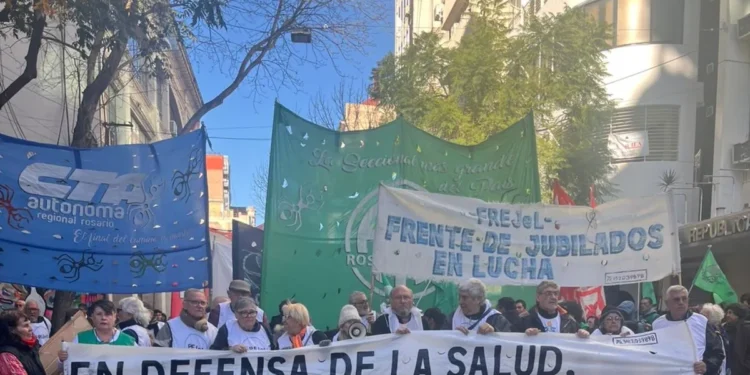 Empleados del Garrahan, rumbo al Congreso.