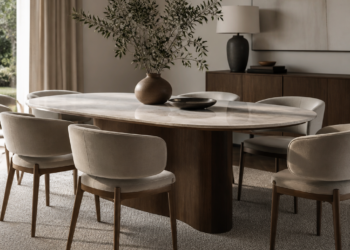 El adiós a la mesa cuadrada en el comedor: la elegancia y funcionalidad de las mesas redondas y ovaladas en 2026