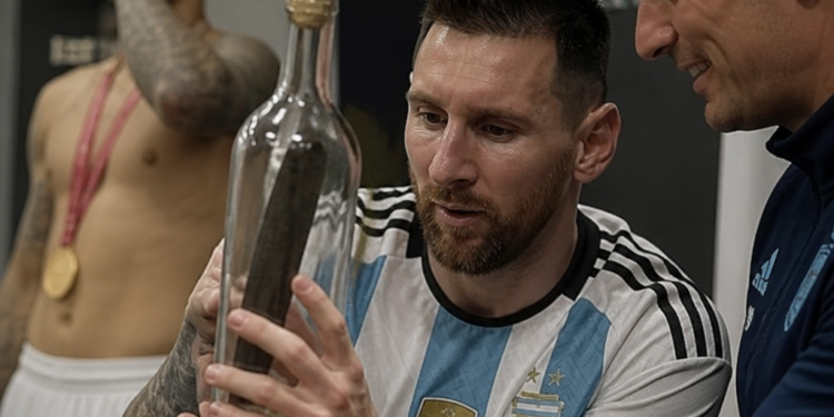 El curioso souvenir del arquero inglés que sorprendió a Messi tras el triunfo: la broma de un asistente de Scaloni hacia Inglaterra
