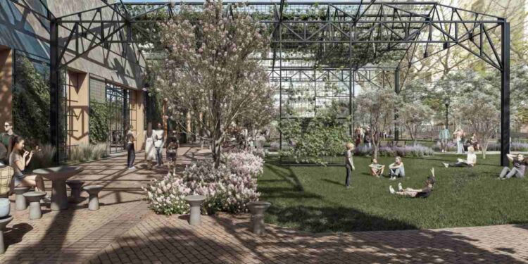 Nueva plaza en San Cristóbal: transformación de un predio ferroviario en un amplio espacio verde